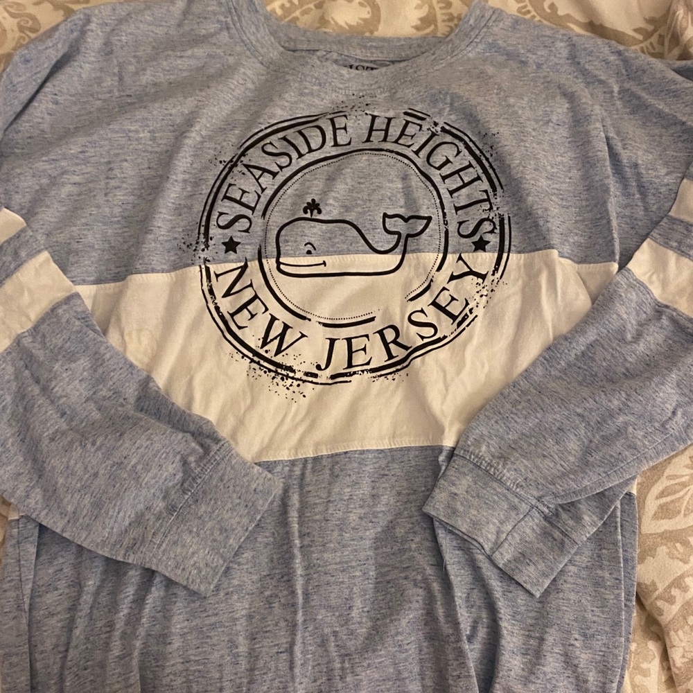 Seaside Heights blue/white top